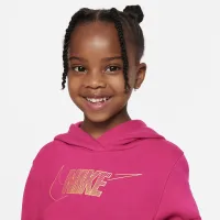 Nike Sportswear Club Fleece Holiday Shine Толстовка с капюшоном Toddler Толстовка с капюшоном Pink