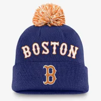 Boston цвет красный Sox Peak мужские Nike MLB Cuffed Pom Beanie синий