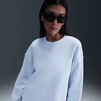 Nike Sportswear Phoenix Fleece женская оверсайз Crew-Neck свитшот синий