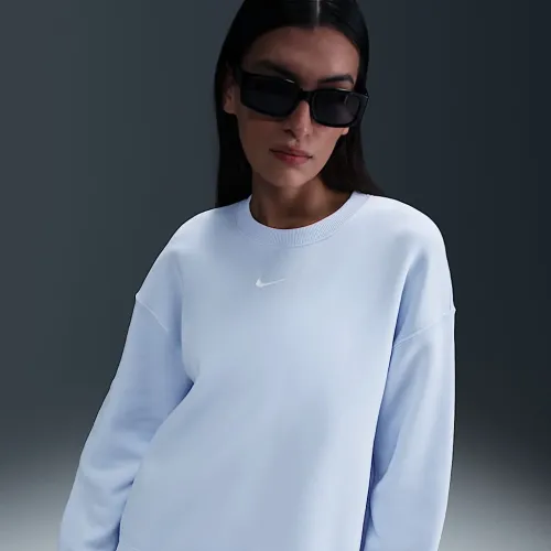Nike Sportswear Phoenix Fleece женская оверсайз Crew-Neck свитшот синий