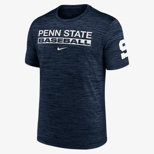 Penn State Nittany Lions Velocity Baseball Wordmark Stack чоловічі Nike Dri-FIT College футболка блакитний