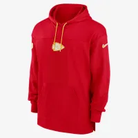 Kansas City Chiefs Sideline Jersey мужские Nike Dri-FIT NFL Pullover Толстовка с капюшоном цвет красный