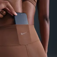 Nike One женская С высокой Талией 7/8 лосины с карманамицвет коричневый