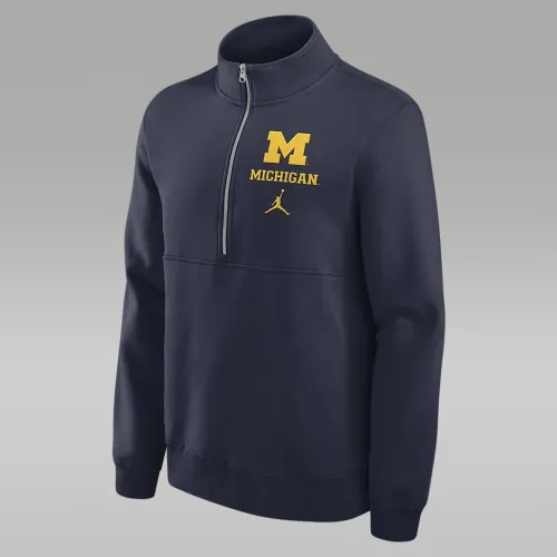 Nike Michigan Wolverines Primetime Club чоловічі Jordan College 1/2-Zip Crew блакитний