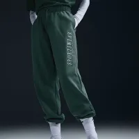 Nike Sportswear Phoenix Fleece женская С высокой Талией оверсайз Sweatpants цвет зеленый