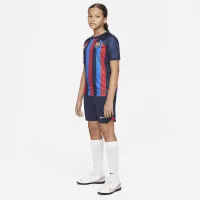 FC Barcelona 2022/23 Stadium Home Big детские Nike Dri-FIT Soccer шорты синий