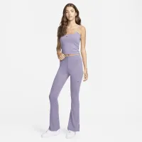 Nike Sportswear Chill Knit женская Tight Mini-Rib Flaцвет красный лосины цвет фиолетовый