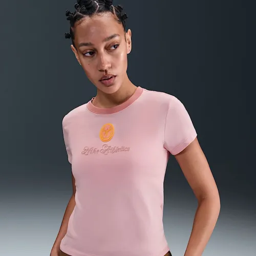 Nike Sportswear Chill Knit жіноча Slim Cropped футболка Pink