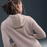 Nike Sportswear Club Fleece женская Pullover Толстовка с капюшоном цвет коричневый