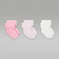 Nike Jordan Infant/Toddler Soft and Cozy Ankle носки (3 пары) Pink