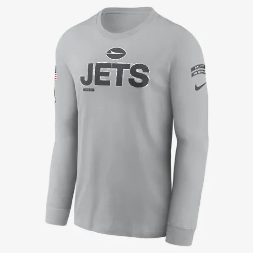 New York Jets Salute to Service Mascot Edge Legend мужские Nike NFL Long-Sleeve футболка цвет серый