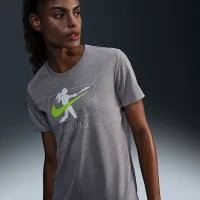 Nike женская Dri-FIT Softball футболка цвет серый