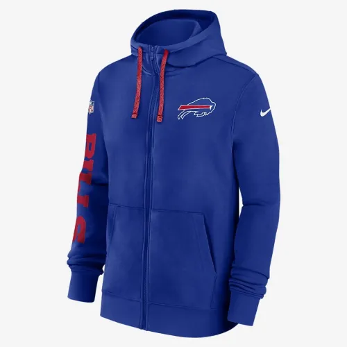 Buffalo Bills Sideline Team Issue Club чоловічі Nike Full Zip Толстовка з капюшоном блакитний