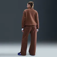 Nike Sportswear Phoenix Fleece женская С высокой Талией Wide-Leg Pants цвет коричневый
