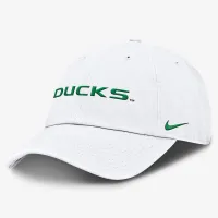 Oregon Ducks Core Club Mascot Wordmark мужские Nike College Adjustable Hat цвет белый