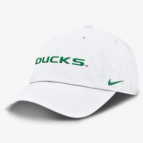 Oregon Ducks Core Club Mascot Wordmark мужские Nike College Adjustable Hat цвет белый