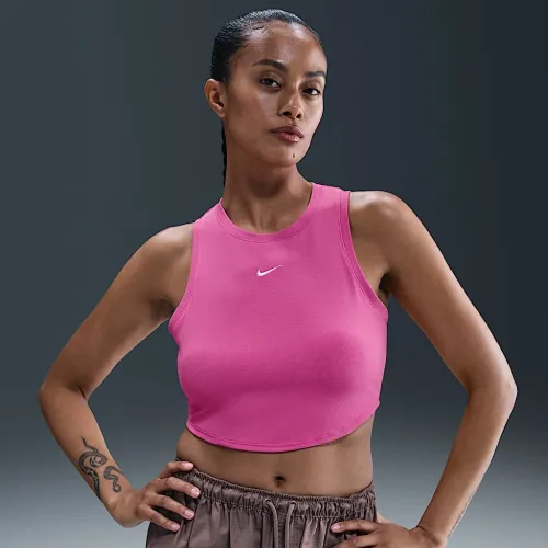 Nike Sportswear Chill Knit жіноча Tight Cropped Mini-Rib Tank Top Pink
