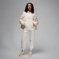 Nike Jordan Flight Fleece жіноча Satin-Lined Pullover Толстовка з капюшоном колір білий