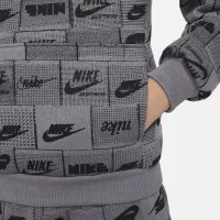 Nike Sportswear Club Little детские Толстовка с капюшоном цвет серый