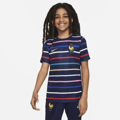 FFF Academy Pro Home Big детские Nike Dri-FIT Soccer Pre-Match Top синий