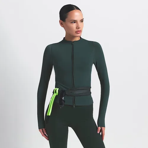 NikeSKIMS Vintage Seamless женская Full-Zip Куртка цвет зеленый