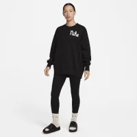 Nike Sportswear Phoenix Fleece женская оверсайз Crew-Neck свитшот цвет черный