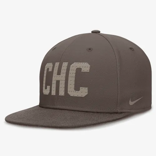 Chicago Cubs Statement True мужские Nike Dri-FIT MLB Fitted Hat цвет коричневый