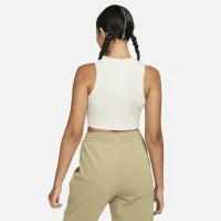 Nike Sportswear Chill Knit женская Tight Cropped Mini-Rib Tank Top цвет коричневый