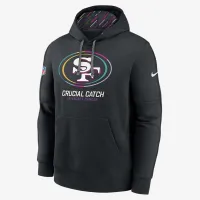 San Francisco 49ers Crucial Catch Club мужские Nike NFL Pullover Толстовка с капюшоном цвет черный
