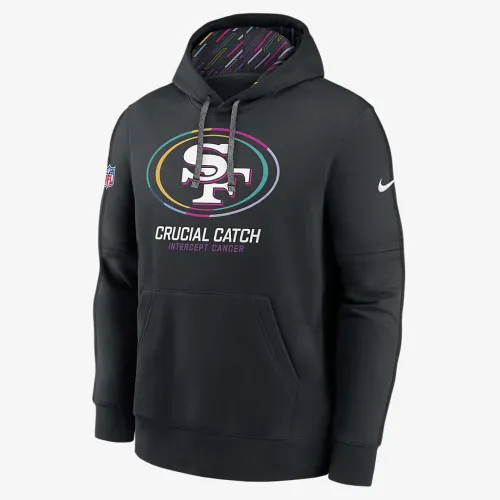San Francisco 49ers Crucial Catch Club мужские Nike NFL Pullover Толстовка с капюшоном цвет черный