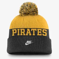 Pittsburgh Pirates Rewind Peak чоловічі Nike MLB Cuffed Pom Beanie колір чорний