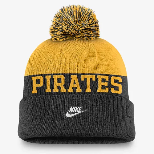 Pittsburgh Pirates Rewind Peak чоловічі Nike MLB Cuffed Pom Beanie колір чорний