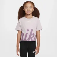 Nike Little дитячі Cozy Graphic футболка колір фіолетовий