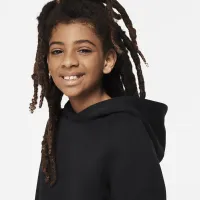 Nike Sportswear Tech Fleece Big дитячі (для хлопчиків) Pullover Толстовка з капюшоном колір чорний