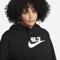 Nike Sportswear Club Fleece жіноча Pullover Толстовка з капюшоном (великі розміри) колір чорний