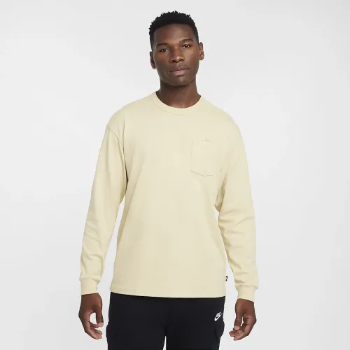 Nike Sportswear Premium Essentials чоловічі Long-Sleeve Pocket футболка колір коричневий