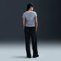Nike Sportswear Chill Knit жіноча Slim Striped футболка колір білий