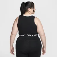 Nike Pro жіноча Dri-FIT Cropped Tank Top (великі розміри) колір чорний