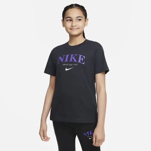 Nike Sportswear Big дитячі (Girls') футболка колір чорний