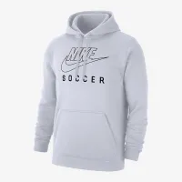 Nike Swoosh Club Fleece мужские Soccer Pullover Толстовка с капюшоном цвет белый