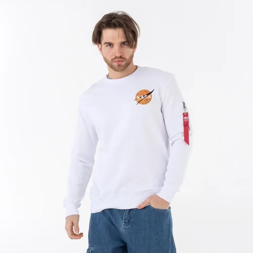 Кофта/футболка Alpha Industries NASA Davinci 13630309 - Белая