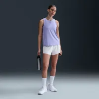 Nike One Classic жіноча Dri-FIT Tank Top колір фіолетовий