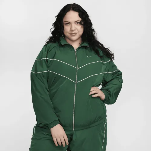 Nike Windrunner женская Loose UV Woven Full-Zip Куртка (большие размеры) цвет зеленый