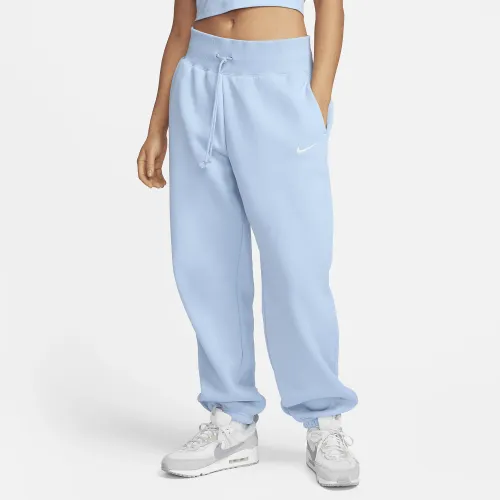 Nike Sportswear Phoenix Fleece женская С высокой Талией оверсайз Sweatpants синий