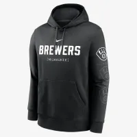 Milwaukee Brewers Fashion Club чоловічі Nike MLB Pullover Толстовка з капюшоном колір чорний