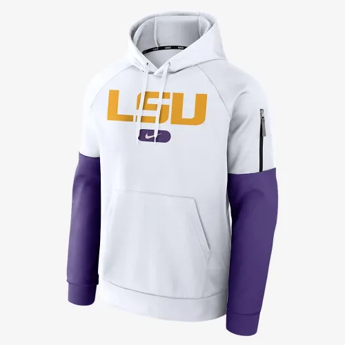LSU Tigers Fitness Men’s Nike Therma College Pullover Толстовка з капюшоном колір білий