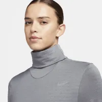 Nike Therma-FIT Swift Element женская Turtleneck Running Top цвет серый