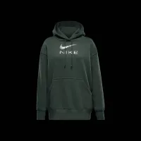 Nike Sportswear Phoenix Fleece женская оверсайз Pullover Graphic Толстовка с капюшоном цвет зеленый