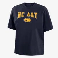 North Carolina A&T женская Nike College Boxy футболка синий