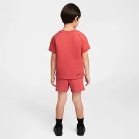 Nike Tech Fleece Toddler Tee and шорты набор цвет красный